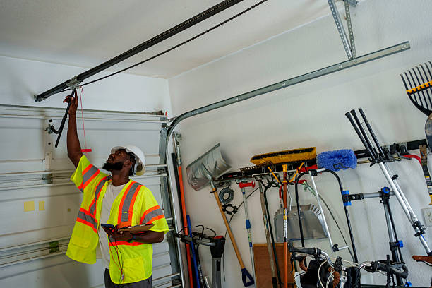 Professional Garage Door Panel Replacement technician working in Brielle, NJ